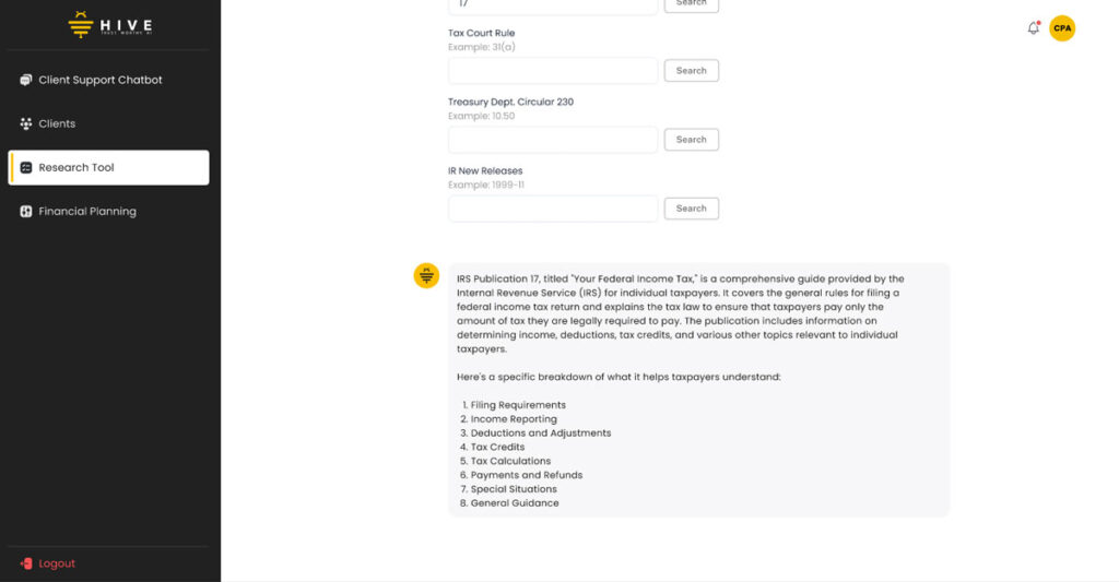 tax research irs publications