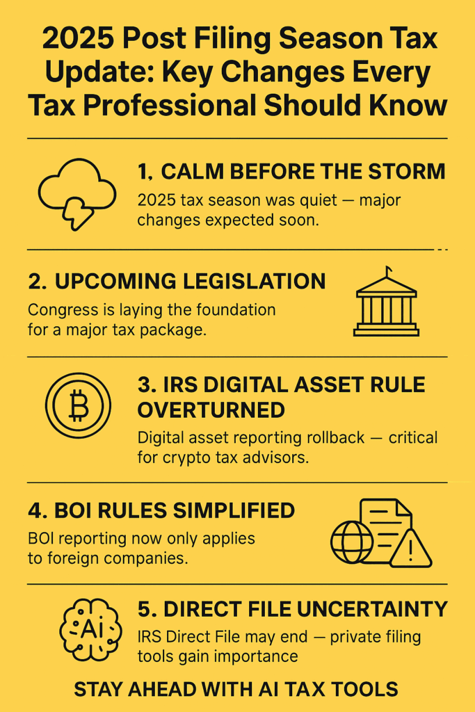 Post Filing Season Tax Update: