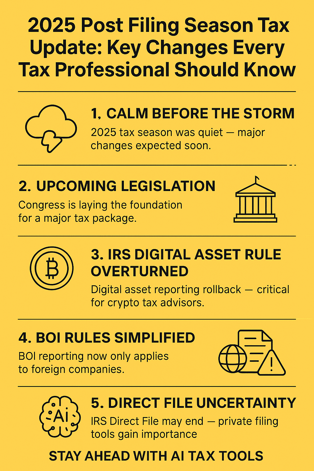 2025 Post Filing Season Tax Update: Key Changes for Tax Professional