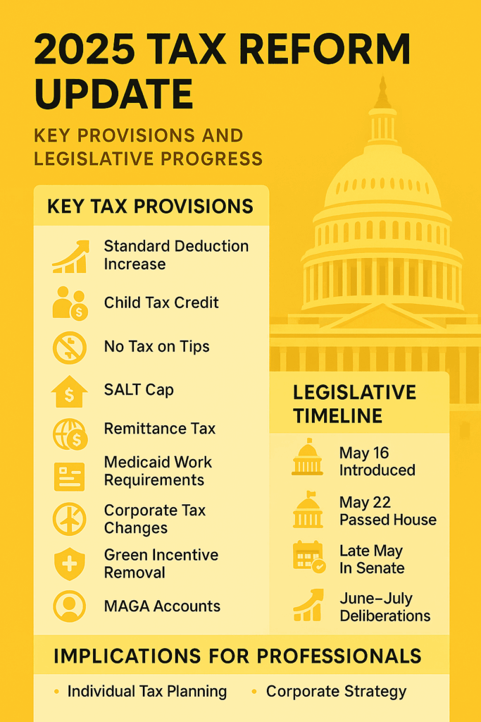 2025 Tax Reform Update: Key Provisions and Legislative Progress
