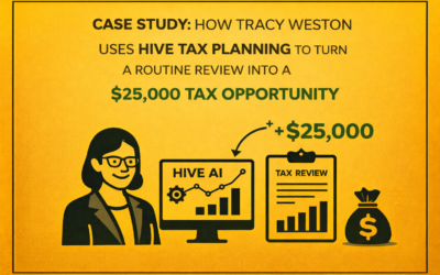 Case Study: How Tracy Weston Uses Hive Tax Planning to Turn a Routine Review into a $25,000 Tax Opportunity
